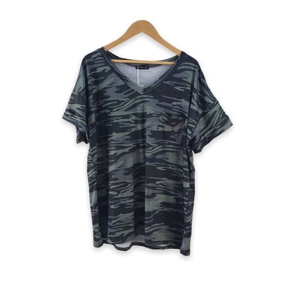 Miholl green camouflage short sleeve shirt size XXL - Picture 1 of 9